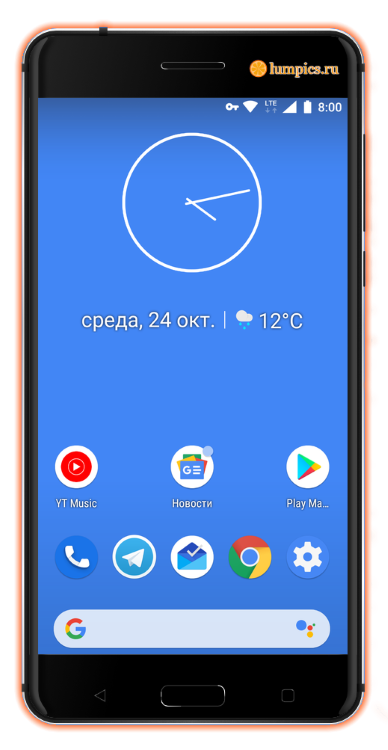 Установка часов на экран телефона с Android